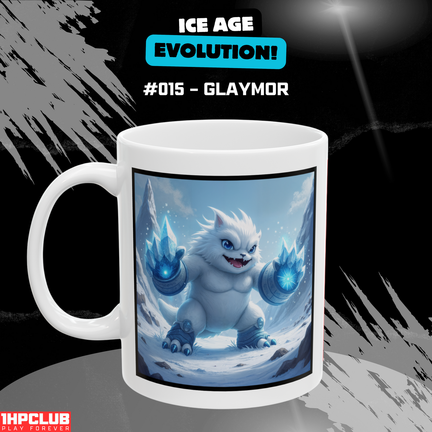 1HPCLUB – MugBeast League - Ice Age Evolution! #015 – Glaymor Mug, Clutch Mode Coffee, Daily Grind Gear, Respawn Ready – 11oz