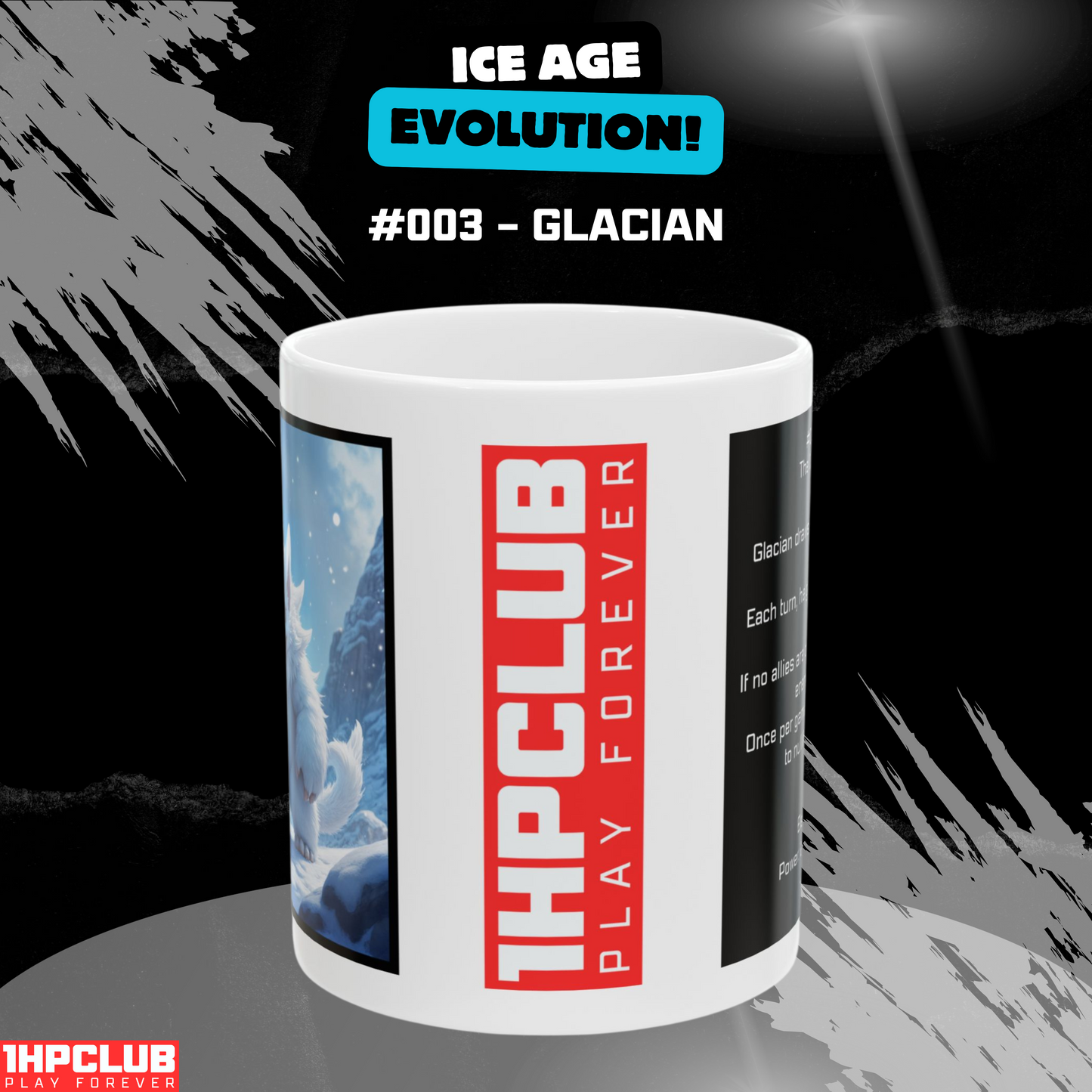 1HPCLUB – MugBeast League - Ice Age Evolution! #003 – Glacian Mug, Clutch Mode Coffee, Daily Grind Gear, Respawn Ready – 11oz
