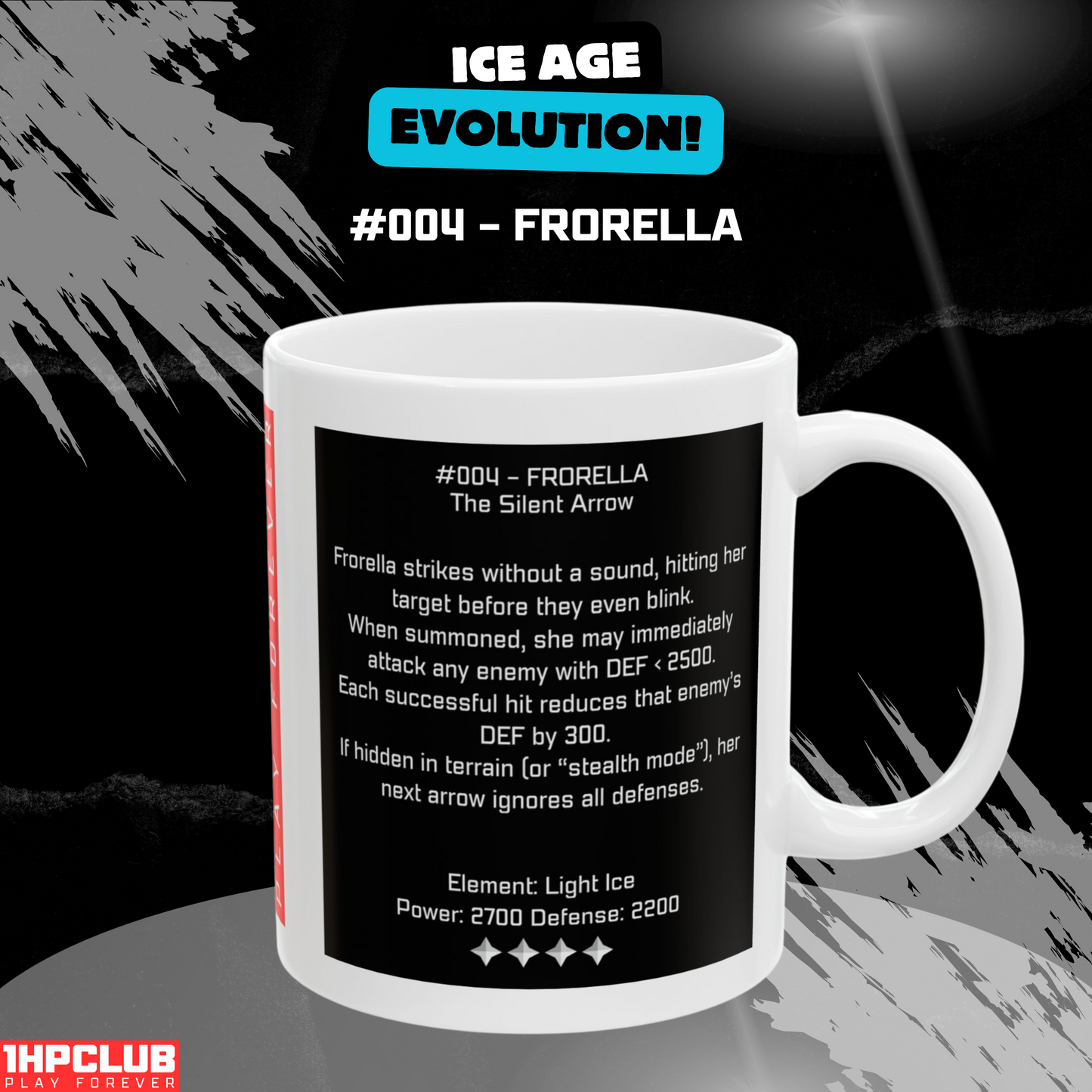 1HPCLUB – MugBeast League - Ice Age Evolution! #004 – Frorella Mug, Clutch Mode Coffee, Daily Grind Gear, Respawn Ready – 11oz