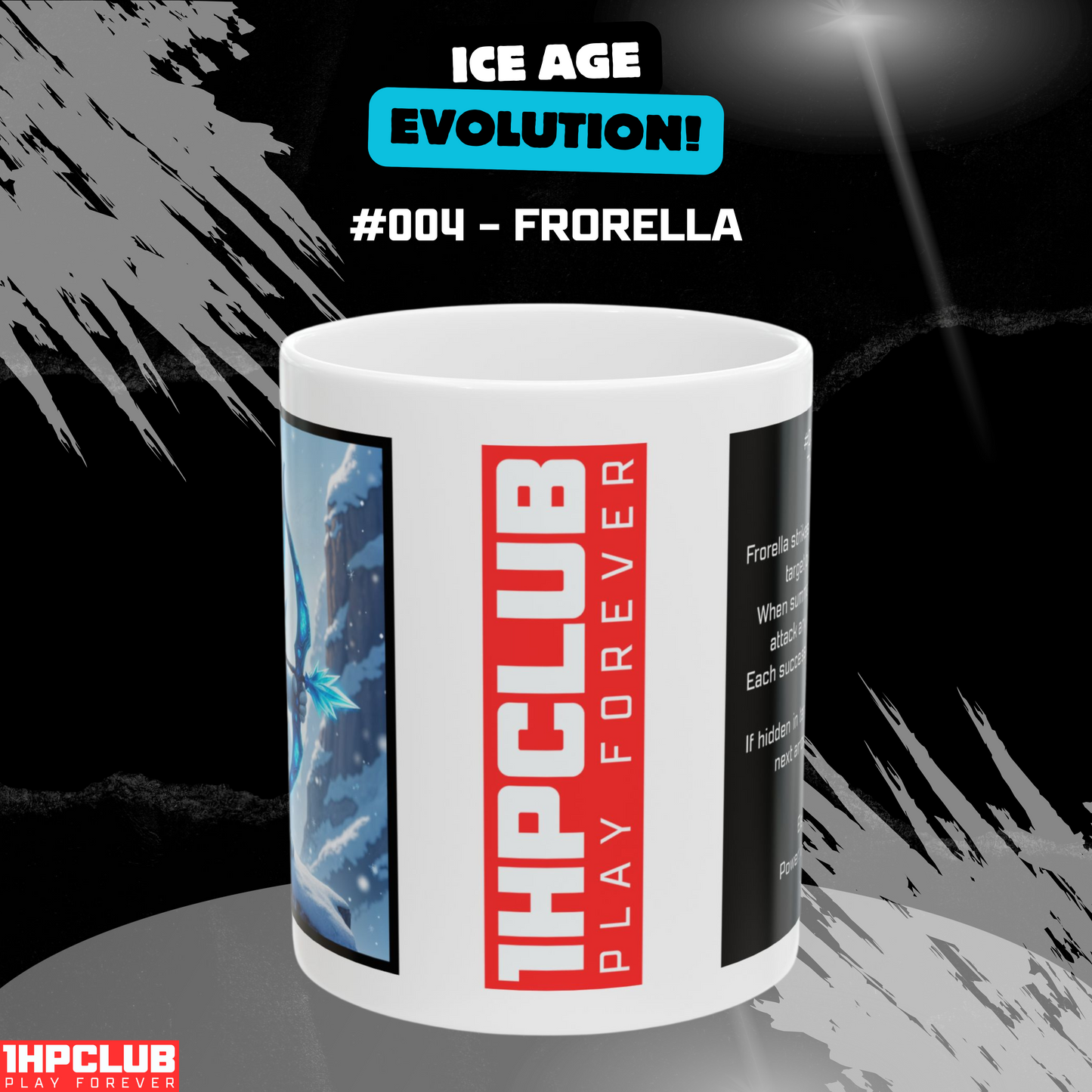 1HPCLUB – MugBeast League - Ice Age Evolution! #004 – Frorella Mug, Clutch Mode Coffee, Daily Grind Gear, Respawn Ready – 11oz