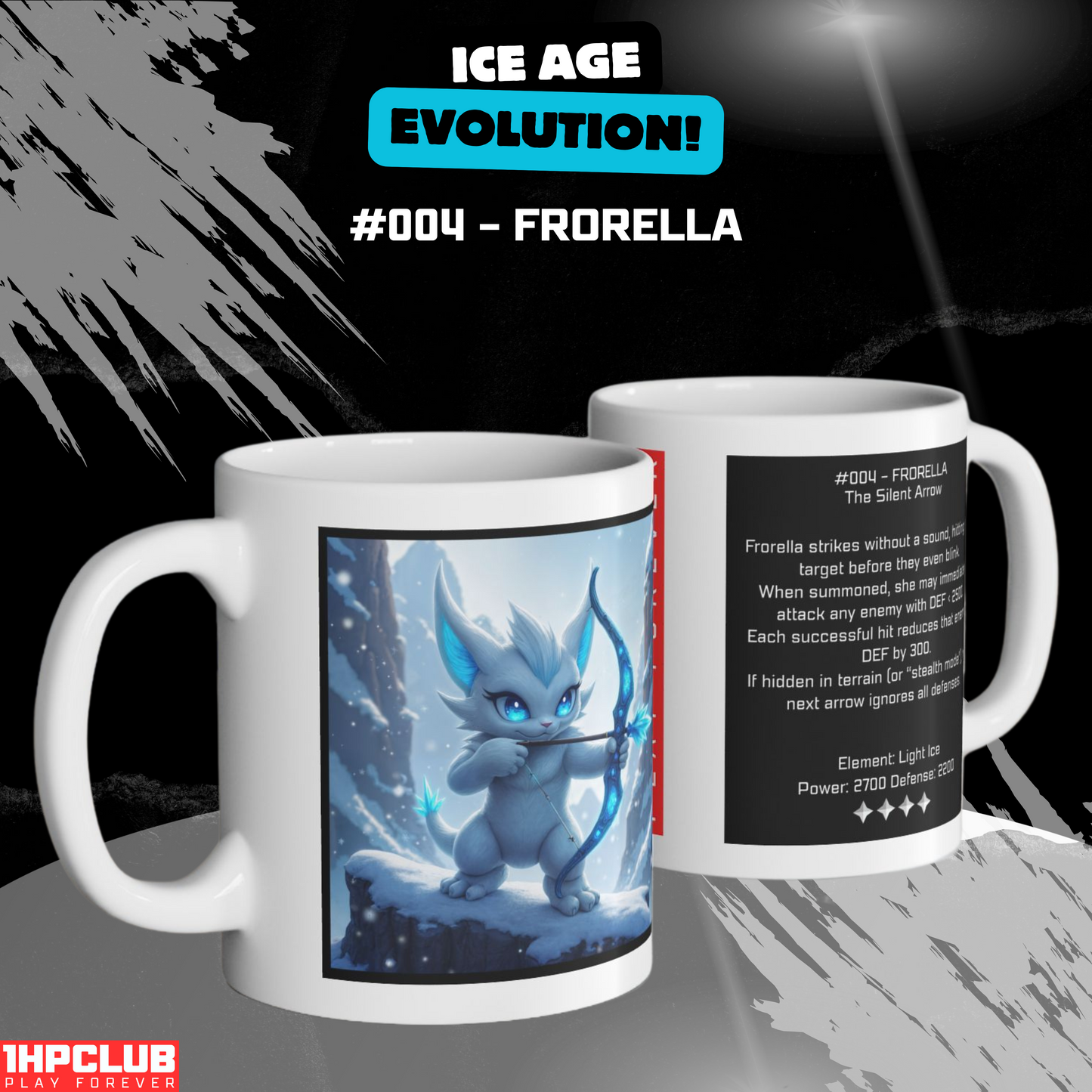 1HPCLUB – MugBeast League - Ice Age Evolution! #004 – Frorella Mug, Clutch Mode Coffee, Daily Grind Gear, Respawn Ready – 11oz