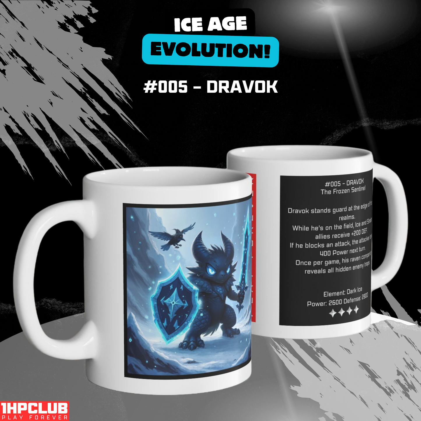 1HPCLUB – MugBeast League - Ice Age Evolution! #005 – Dravok Mug, Clutch Mode Coffee, Daily Grind Gear, Respawn Ready – 11oz