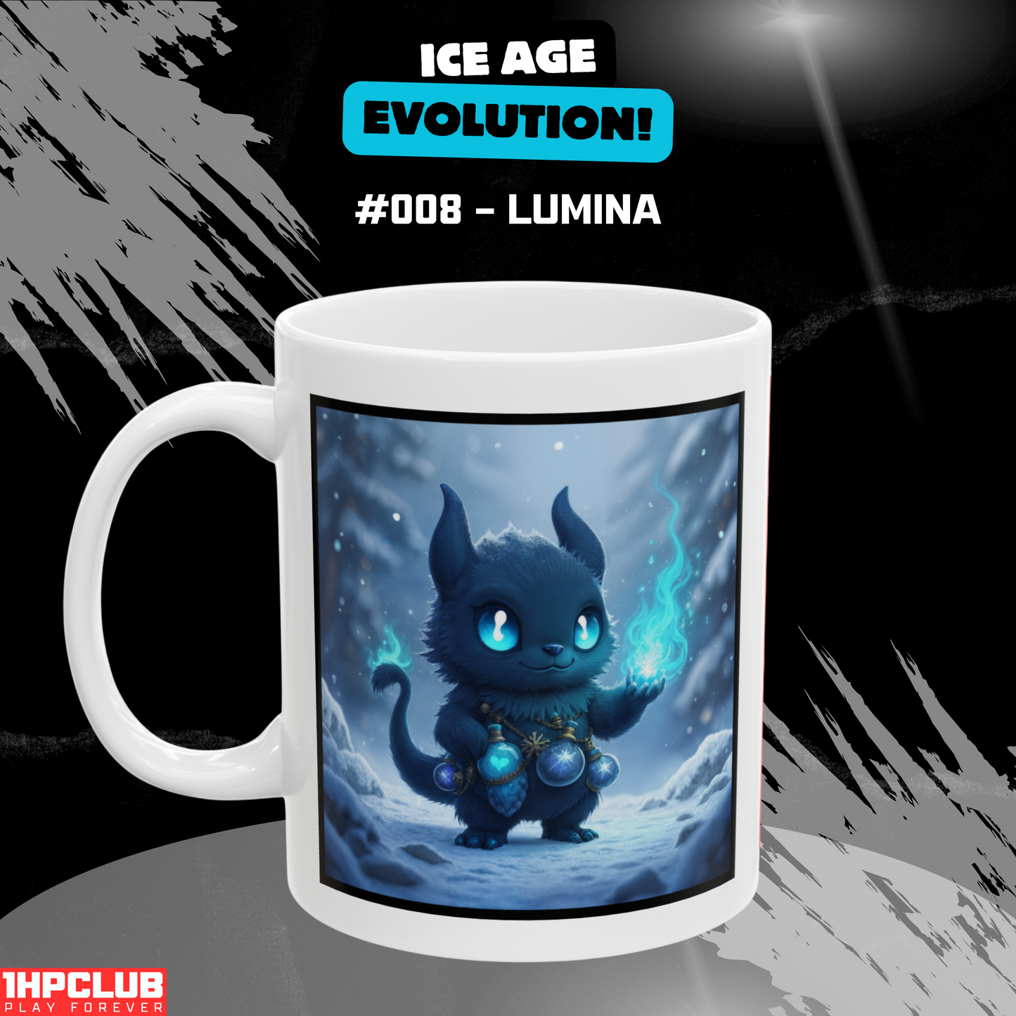 1HPCLUB – MugBeast League - Ice Age Evolution! #008 – Lumina Mug, Clutch Mode Coffee, Daily Grind Gear, Respawn Ready – 11oz