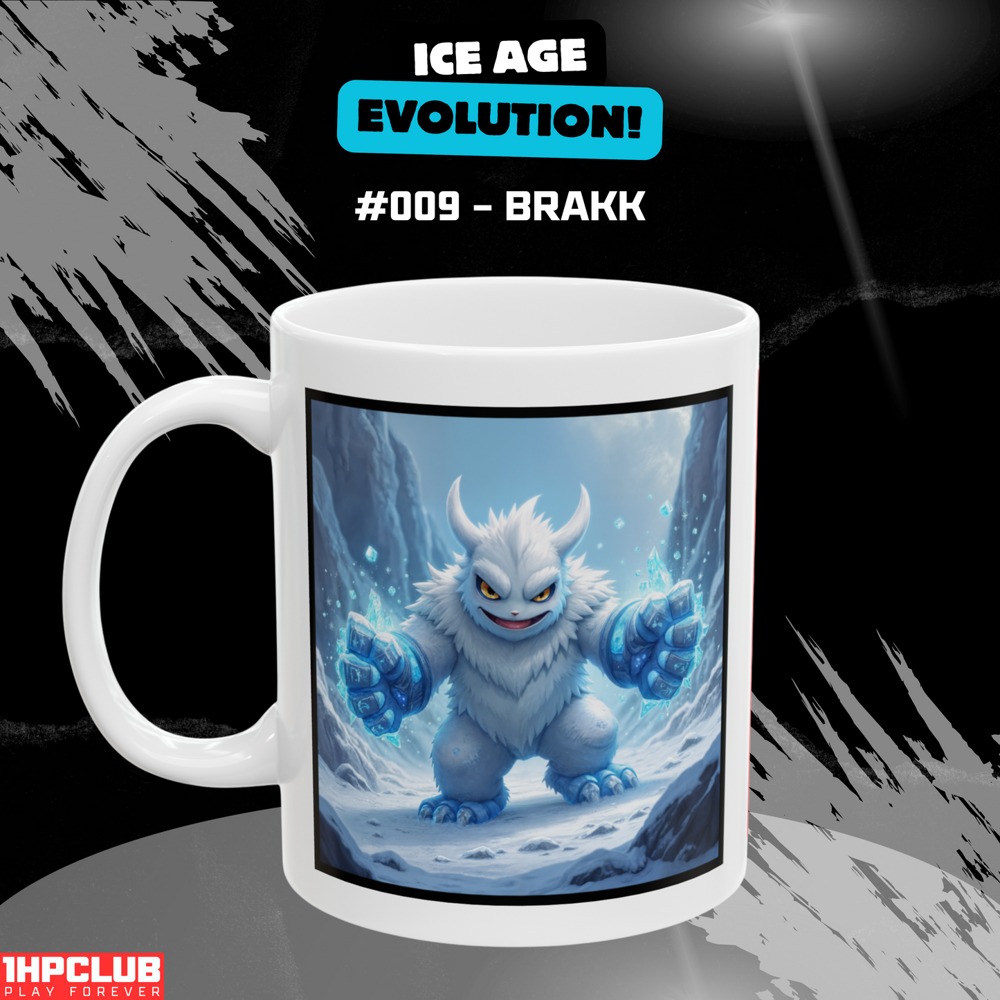 1HPCLUB – MugBeast League - Ice Age Evolution! #009 – Brakk Mug, Clutch Mode Coffee, Daily Grind Gear, Respawn Ready – 11oz
