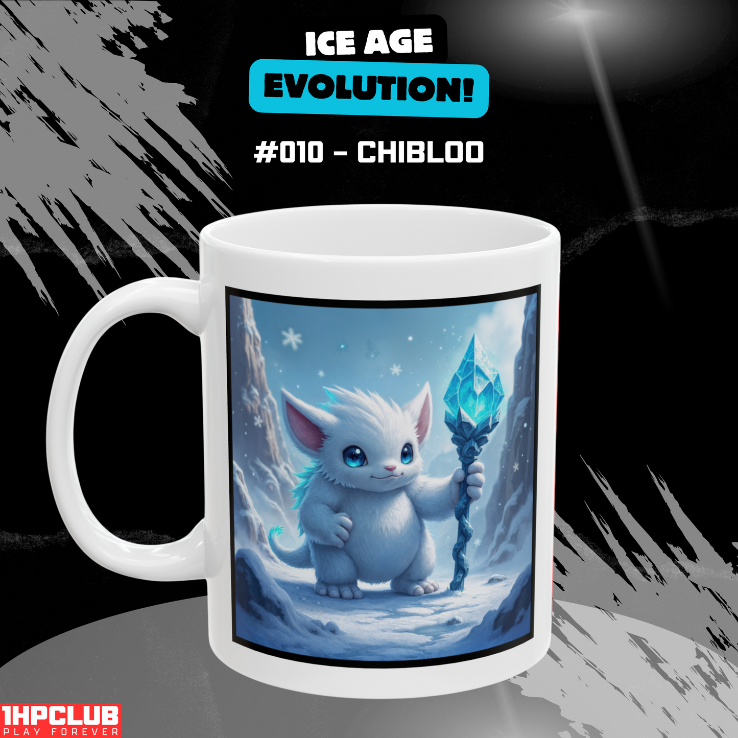1HPCLUB – MugBeast League - Ice Age Evolution! #010 – Chibloo Mug, Clutch Mode Coffee, Daily Grind Gear, Respawn Ready – 11oz