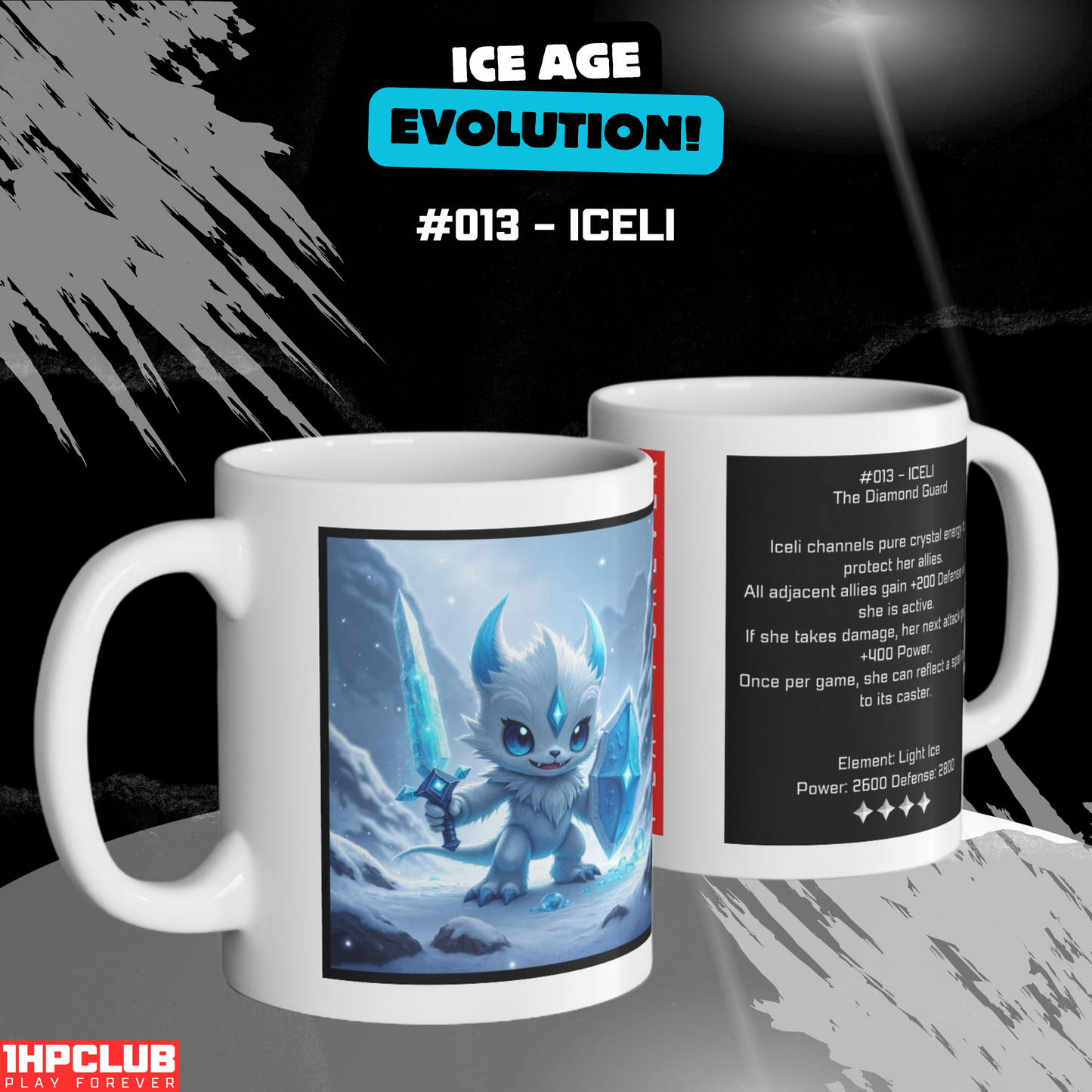 1HPCLUB – MugBeast League - Ice Age Evolution! #013 – Iceli Mug, Clutch Mode Coffee, Daily Grind Gear, Respawn Ready – 11oz