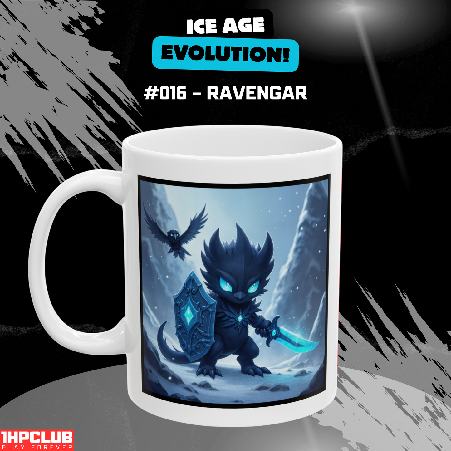 1HPCLUB – MugBeast League - Ice Age Evolution! #016 – Ravengar Mug, Clutch Mode Coffee, Daily Grind Gear, Respawn Ready – 11oz