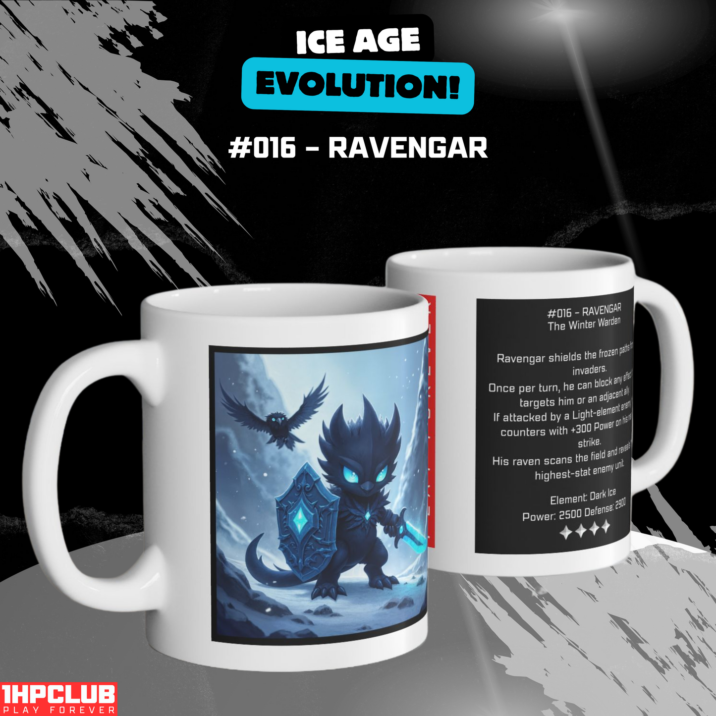 1HPCLUB – MugBeast League - Ice Age Evolution! #016 – Ravengar Mug, Clutch Mode Coffee, Daily Grind Gear, Respawn Ready – 11oz